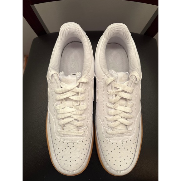 Nike Court Vision LO Men White Gum Leather Sneakers DJ1971 105 Size 9.5 - Picture 3 of 6